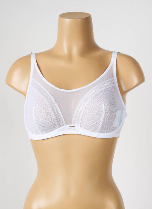 Soutien-gorge broderie haut soutien-gorge emboitant blanc CHANTELLE femme