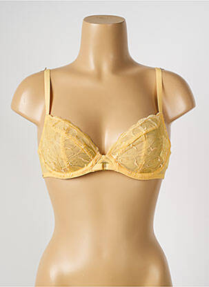 Soutien-gorge légère et transparente haut soutien-gorge emboitant jaune CHANTELLE femme