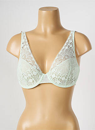 Soutien-gorge tissage dentelle haut soutien-gorge emboitant vert CHANTELLE femme