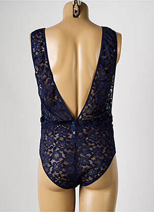 Body lingerie effet matière satinée bleu SIMONE PERELE femme