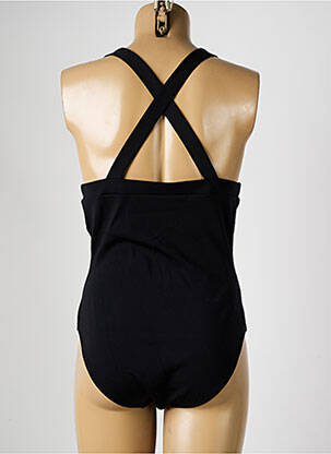 Maillot de bain 1 pièce effet matière satinée haut triangles noir SIMONE PERELE femme