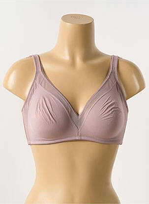 Soutien-gorge effet matière satinée haut soutien-gorge emboitant marron clair GEMMA femme