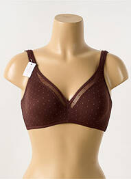 Soutien-gorge sans armature haut soutien-gorge emboitant marron GEMMA femme