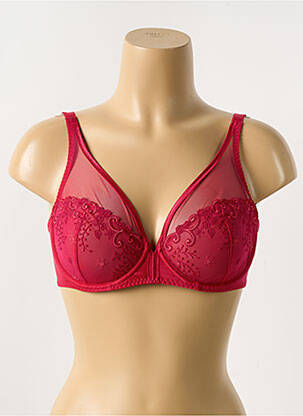 Soutien-gorge effet matière satinée haut soutien-gorge emboitant rouge SIMONE PERELE femme
