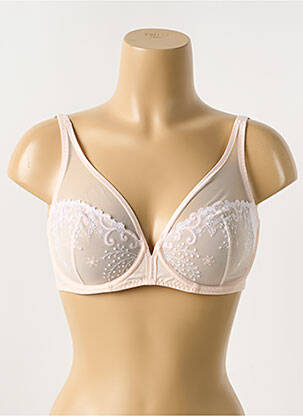Soutien-gorge effet matière satinée haut soutien-gorge emboitant rose SIMONE PERELE femme