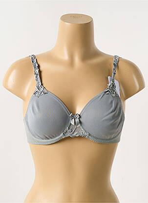 Soutien-gorge effet matière satinée haut soutien-gorge emboitant gris SIMONE PERELE femme