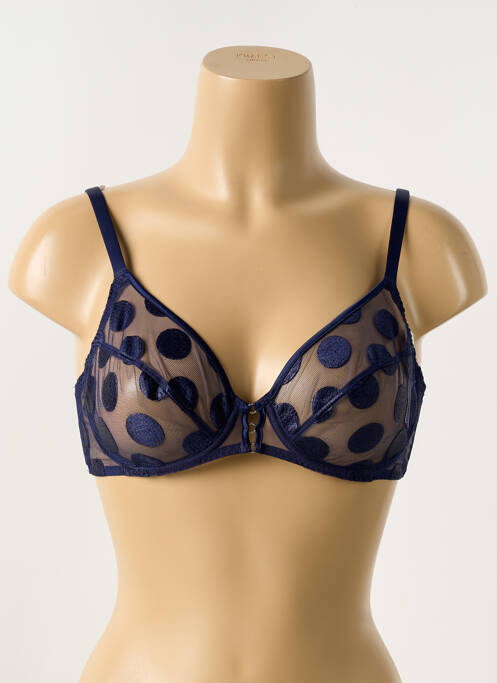 Soutien-gorge effet matière satinée haut soutien-gorge emboitant bleu IMPLICITE femme