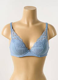 Soutien-gorge effet matière satinée haut soutien-gorge moulé bleu CHANTELLE femme
