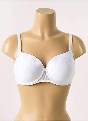 Soutien-gorge effet matière satinée haut soutien-gorge moulé blanc CHANTELLE femme