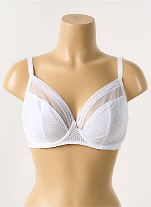 Soutien-gorge broderie haut soutien-gorge emboitant blanc CHANTELLE femme