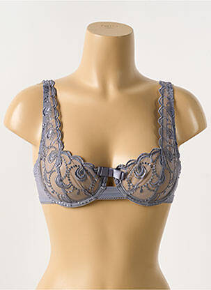 Soutien-gorge effet matière satinée haut soutien-gorge balconnet gris PASSIONATA femme