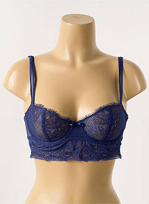 Soutien-gorge effet matière satinée haut soutien-gorge balconnet bleu PASSIONATA femme