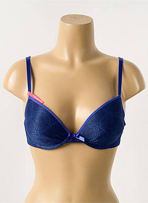 Soutien-gorge effet matière satinée haut soutien-gorge push-up bleu PASSIONATA femme