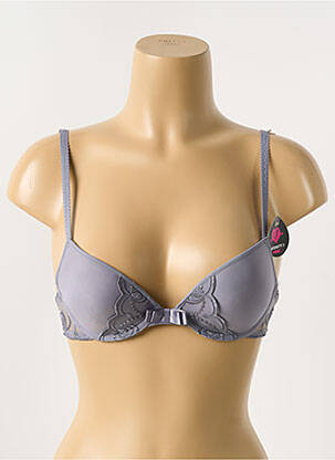 Soutien-gorge effet matière satinée haut soutien-gorge push-up gris PASSIONATA femme