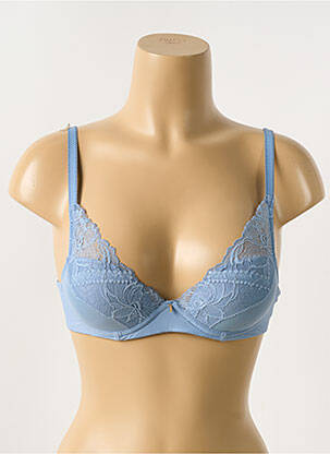 Soutien-gorge effet matière satinée haut soutien-gorge avec mousse de rembourrage amovible bleu CHANTELLE femme