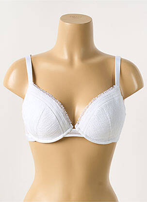 Soutien-gorge effet matière satinée haut soutien-gorge avec mousse de rembourrage amovible blanc SIMONE PERELE femme