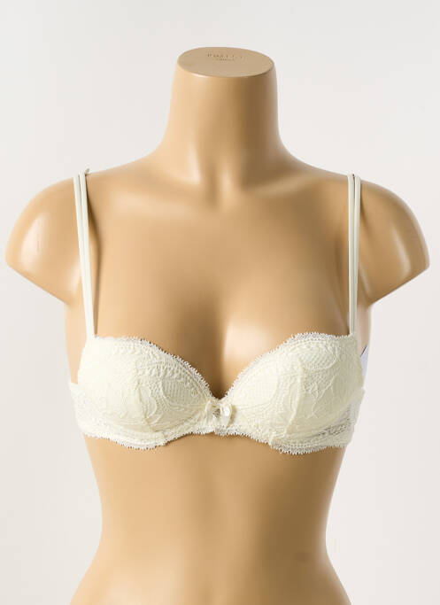 Soutien-gorge broderie haut soutien-gorge avec mousse de rembourrage amovible beige SIMONE PERELE femme