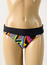 Bas de maillot de bain effet matière satinée culotte noir ANTIGEL femme