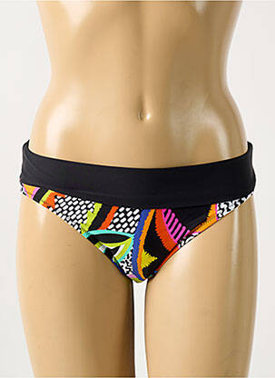 Bas de maillot de bain effet matière satinée culotte noir ANTIGEL femme