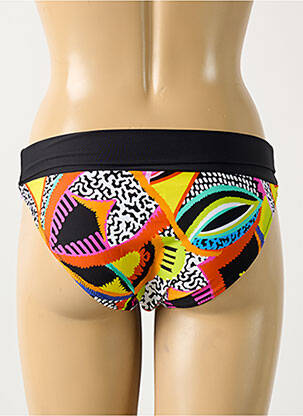 Bas de maillot de bain effet matière satinée culotte noir ANTIGEL femme