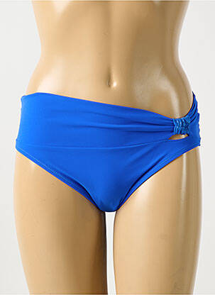 Bas de maillot de bain effet matière satinée culotte bleu ANTIGEL femme