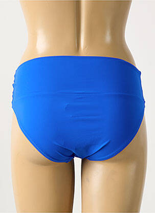 Bas de maillot de bain effet matière satinée culotte bleu ANTIGEL femme