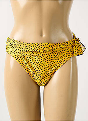 Bas de maillot de bain stretch culotte jaune ANTIGEL femme