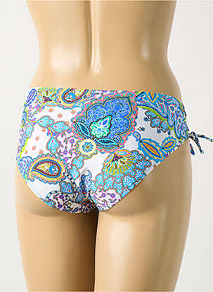 Bas de maillot de bain effet matière satinée culotte bleu ANTIGEL femme