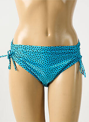Bas de maillot de bain effet matière satinée culotte bleu ANTIGEL femme