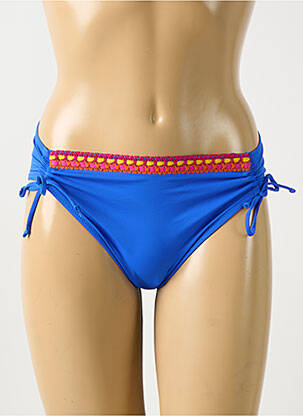 Bas de maillot de bain tissage satiné culotte bleu ANTIGEL femme