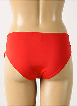 Bas de maillot de bain effet matière satinée culotte rouge ANTIGEL femme
