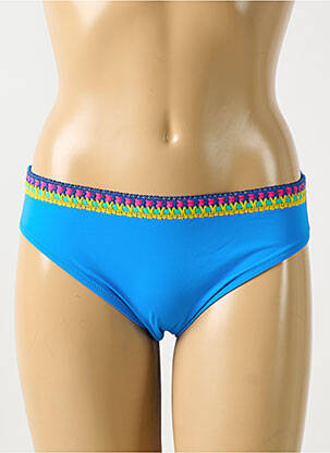 Bas de maillot de bain tissage satiné culotte bleu clair ANTIGEL femme