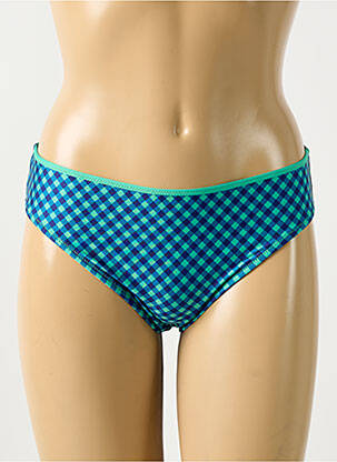 Bas de maillot de bain effet matière satinée culotte vert ANTIGEL femme