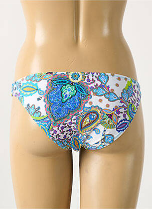 Bas de maillot de bain effet matière satinée culotte bleu ANTIGEL femme