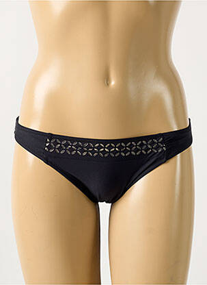 Bas de maillot de bain effet matière satinée culotte noir ANTIGEL femme
