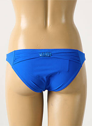 Bas de maillot de bain effet matière satinée culotte bleu ANTIGEL femme