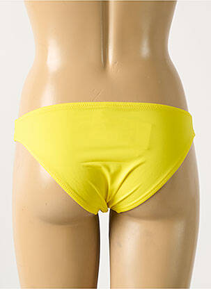 Bas de maillot de bain effet matière satinée culotte jaune ANTIGEL femme