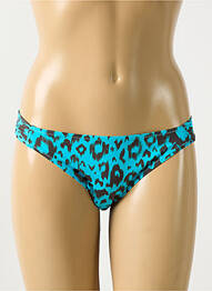 Bas de maillot de bain effet matière satinée culotte bleu ANTIGEL femme