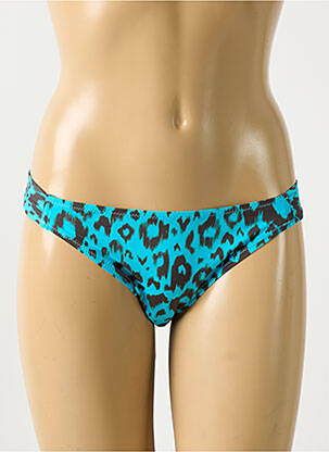 Bas de maillot de bain effet matière satinée culotte bleu ANTIGEL femme