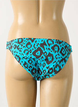 Bas de maillot de bain effet matière satinée culotte bleu ANTIGEL femme