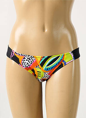 Bas de maillot de bain effet matière satinée culotte noir ANTIGEL femme