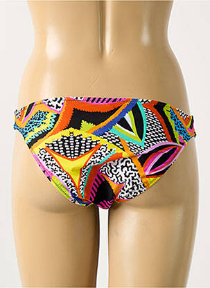 Bas de maillot de bain effet matière satinée culotte noir ANTIGEL femme
