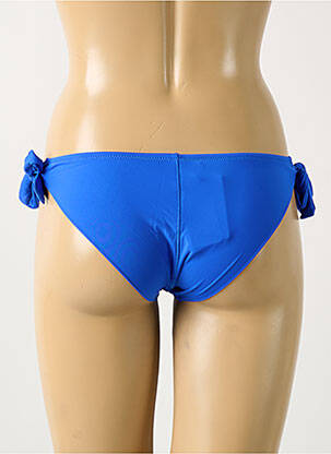 Bas de maillot de bain effet matière satinée bikini bleu ANTIGEL femme