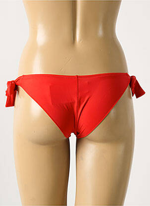 Bas de maillot de bain effet matière satinée bikini rouge ANTIGEL femme