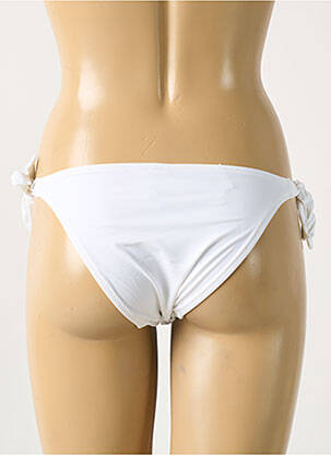 Bas de maillot de bain effet matière satinée bikini blanc ANTIGEL femme