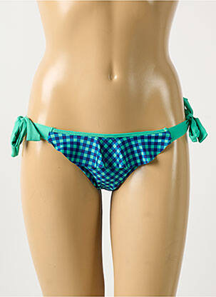 Bas de maillot de bain stretch culotte vert ANTIGEL femme