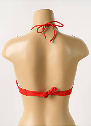 Haut de maillot de bain stretch haut triangles rouge ANTIGEL femme
