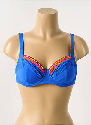 Haut de maillot de bain stretch bleu ANTIGEL femme
