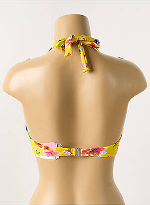 Haut de maillot de bain bretelles élastiquées amovibles jaune ANTIGEL femme