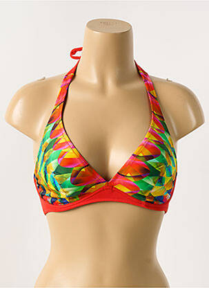 Haut de maillot de bain stretch haut soutien-gorge emboitant rouge ANTIGEL femme